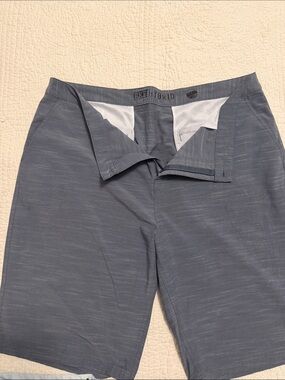 Brixton Men's Gray-Blue Hybrid Shorts